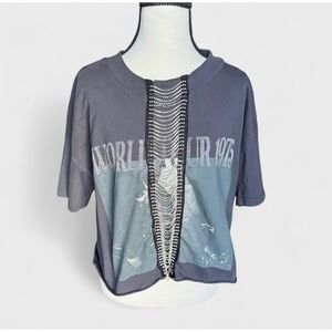 Modish Rebel Grunge Graphic Cropped Tee